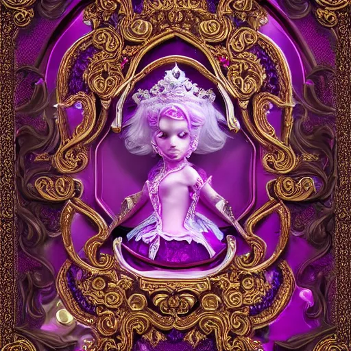 Image similar to princess of amethyst 4 k gorgeous ornate intricate detailed framed octane render