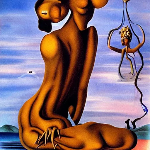 Image similar to goddess, salvador dali