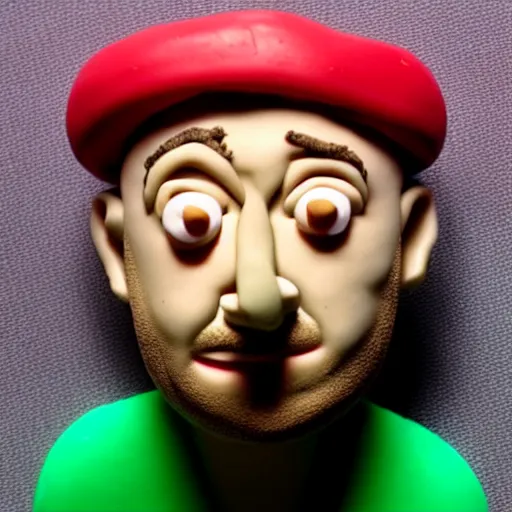 Prompt: mac miller, made of clay, as a claymation character
