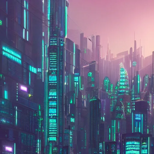 Image similar to megastructure city, cyberpunk aesthetic,