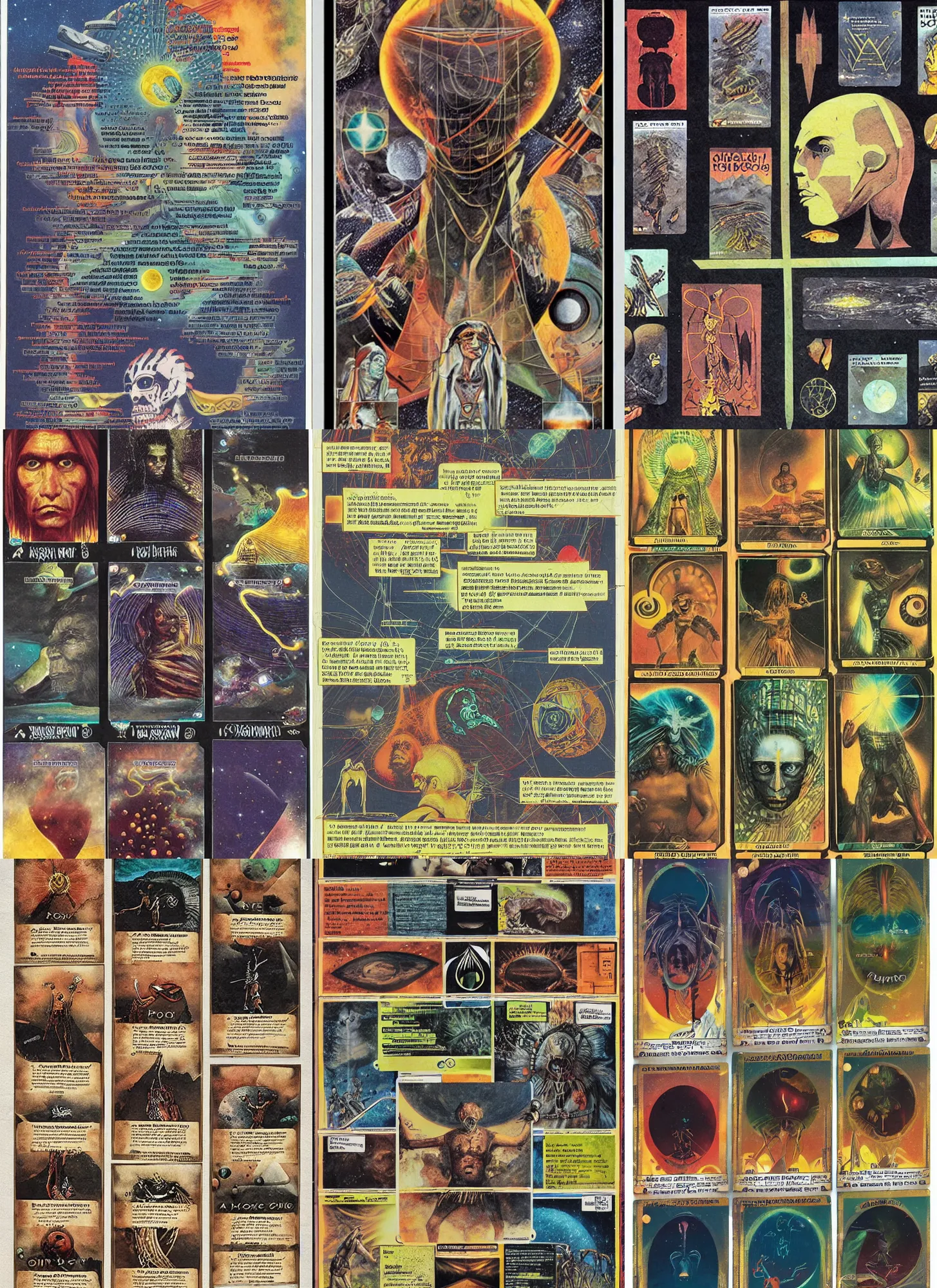 Prompt: un espiritual diagrama cosmogonico del pueblo aborigen selk ´ nam y los alienigenas ancestrales, grabado por bauhaus y jim burns, diseno limpio de facil lectura, trading cards, 2 4 0 0 dpi,