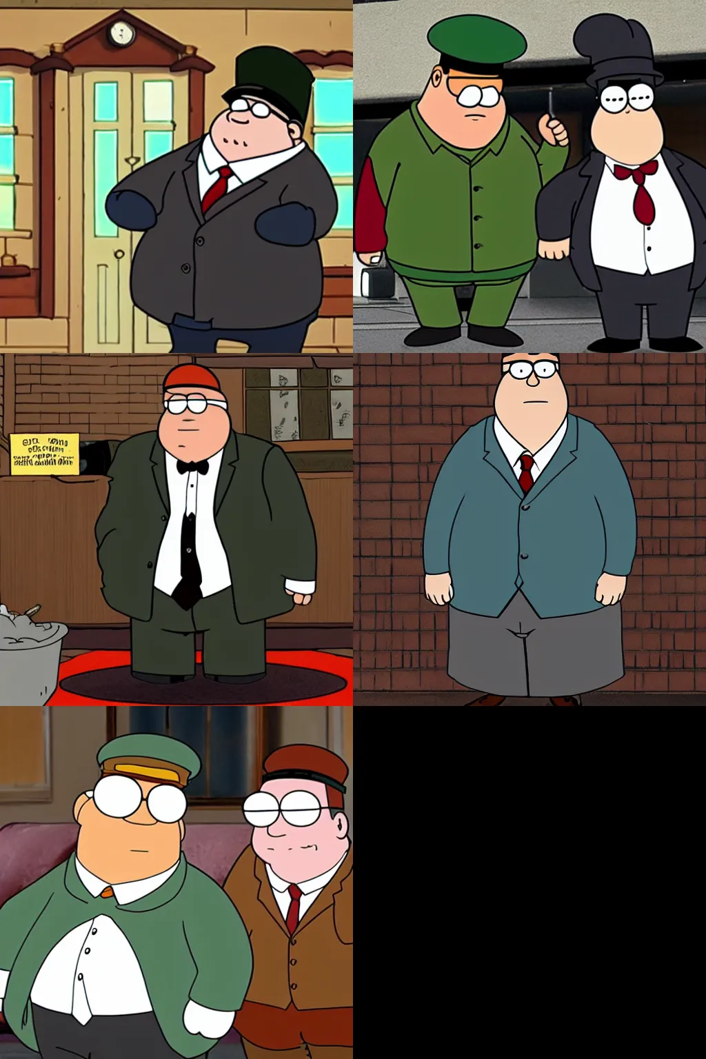 Prompt: peter griffin dressed as a peaky blinder, tv show