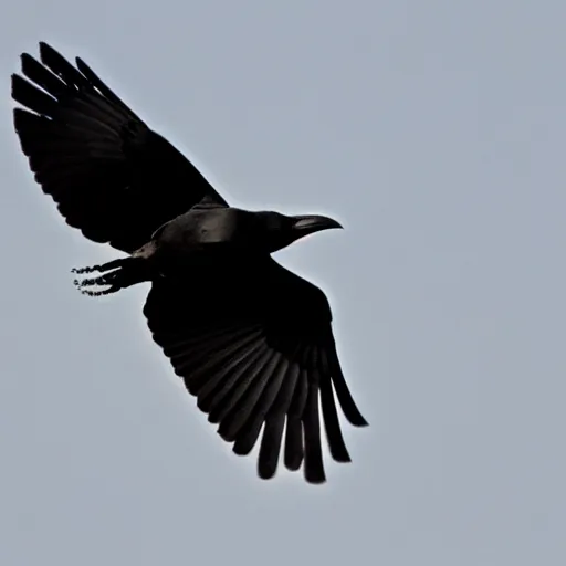 Prompt: A crow hovers over Sandman's head highly detailed, sharp focus