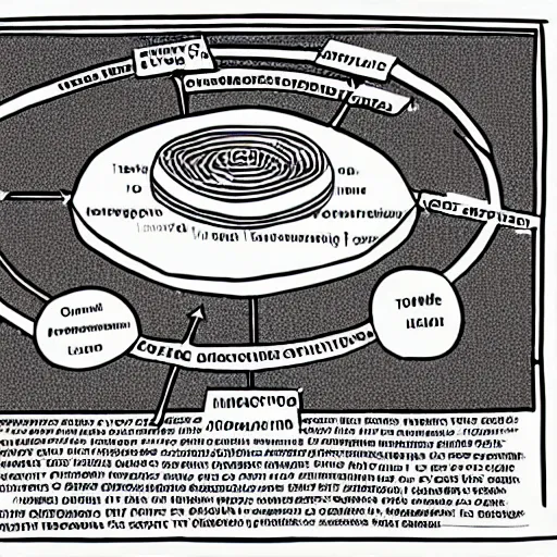 Image similar to a convoluted diagram explaining Plato's republic