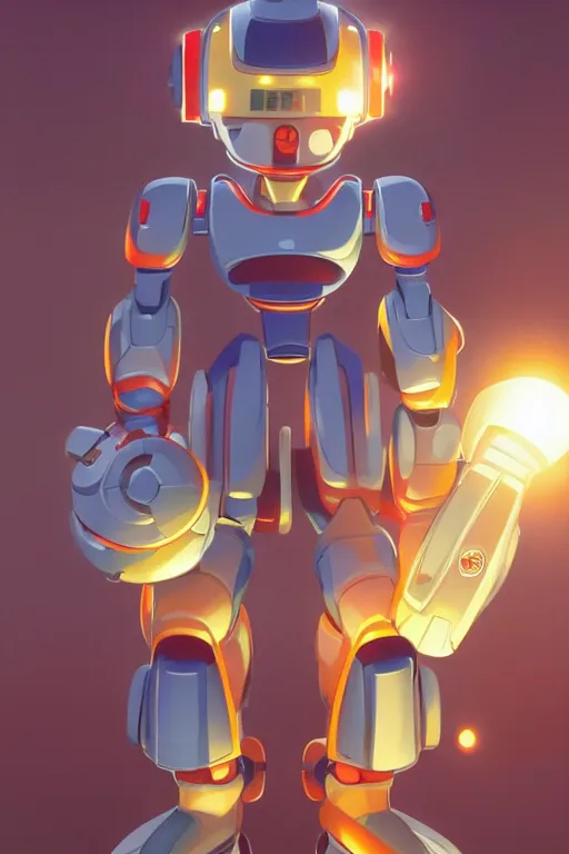 Image similar to metabots medabots medarotto medarot robot minimalist comics, behance hd by jesper ejsing, by rhads, makoto shinkai and lois van baarle, ilya kuvshinov, rossdraws global illumination ray tracing hdr radiating a glowing aura