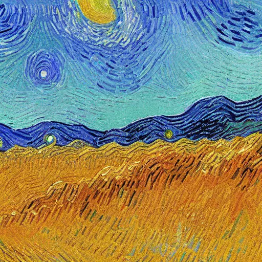 Image similar to sunny day - digital art by vincent van gogh