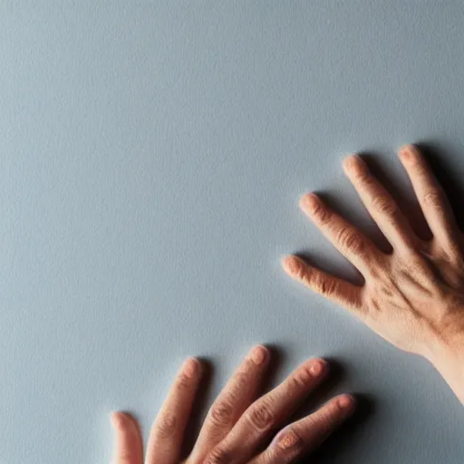 Prompt: realistic picture of human hands, white background