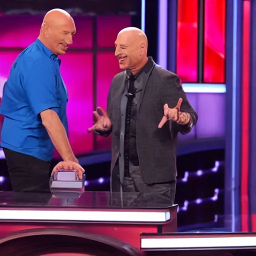 Prompt: howie mandel hosts family feud