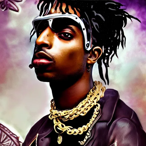 Image similar to playboi carti in steampunk style digital art 4 k the detailed super realistic