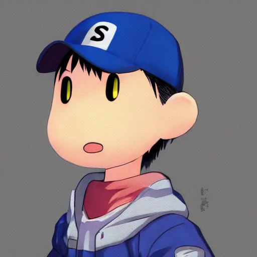 Image similar to portrait of ness from earthbound, anime fantasy illustration by tomoyuki yamasaki, kyoto studio, madhouse, ufotable, trending on artstation