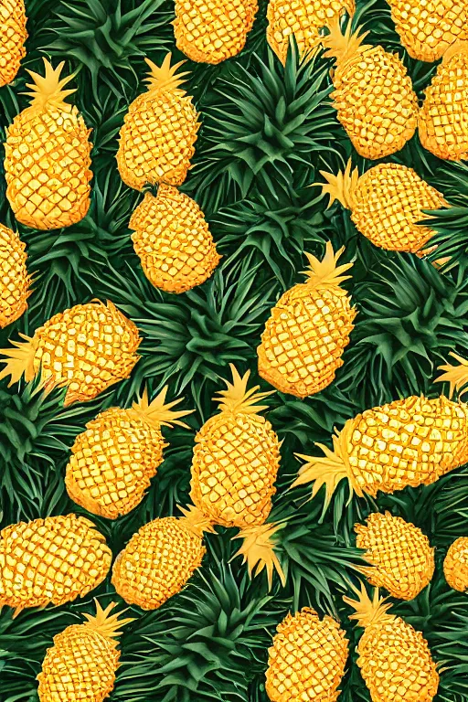 Prompt: a sea of pineapples under a big balloon festival, smooth, trending on artstation, high quality, high detail, beautiful