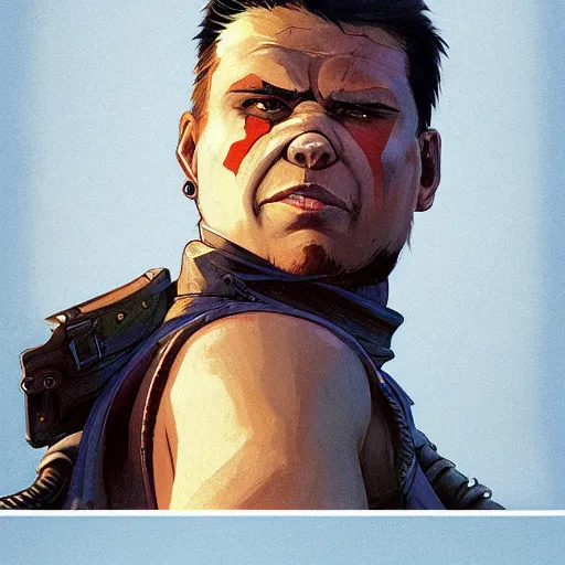 Image similar to face icon stylized minimalist mad max beyond thunderdome, loftis, cory behance hd by jesper ejsing, by rhads, makoto shinkai and lois van baarle, ilya kuvshinov, rossdraws global illumination