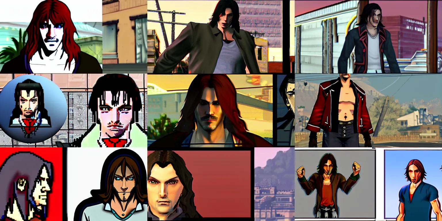 Prompt: trevor from castlevania in gta v