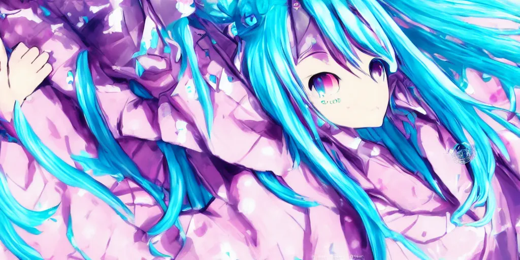 Prompt: hatsune miku , digital art, art station, tredning on art station, anime, colorful art