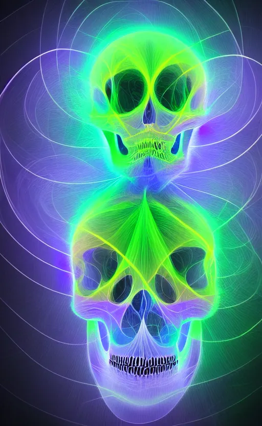 Image similar to skull made of Fractal flame