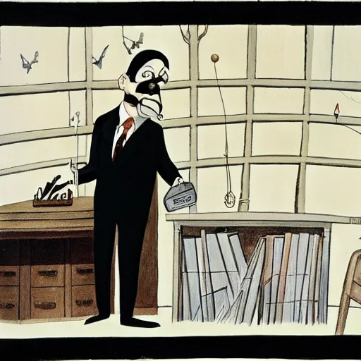 Image similar to a character by Charles Addams