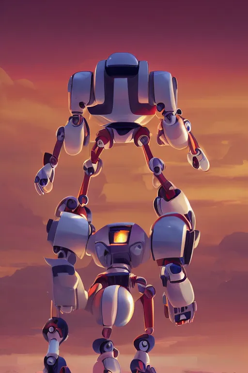 Image similar to metabots medabots medarotto medarot robot minimalist comics, behance hd by jesper ejsing, by rhads, makoto shinkai and lois van baarle, ilya kuvshinov, rossdraws global illumination ray tracing hdr radiating a glowing aura