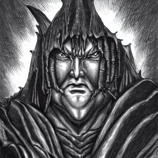 Image similar to the face of god, by kentaro miura