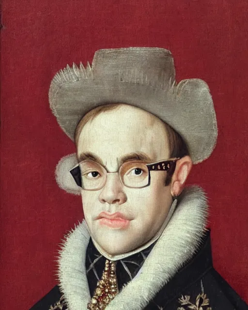 Prompt: a 1 6 0 0 s portrait of elton john