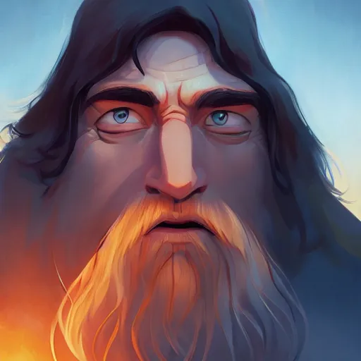 Image similar to face icon stylized minimalist the lord of the rings : the fellowship of the ring 2 0 0 1, loftis, cory behance hd by jesper ejsing, by rhads, makoto shinkai and lois van baarle, ilya kuvshinov, rossdraws global illumination