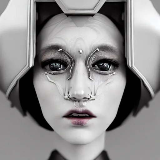 Image similar to closeup portrait of an absurdly beautiful, graceful, sophisticated, fashionable cyberpunk mechanoid neon gravure idol, an ultrafine hyperdetailed illustration by irakli nadar, matt wisniewski style, fashion photography, intricate linework, porcelain skin, unreal engine 5 highly rendered, global illumination, radiant light, detailed and intricate environment