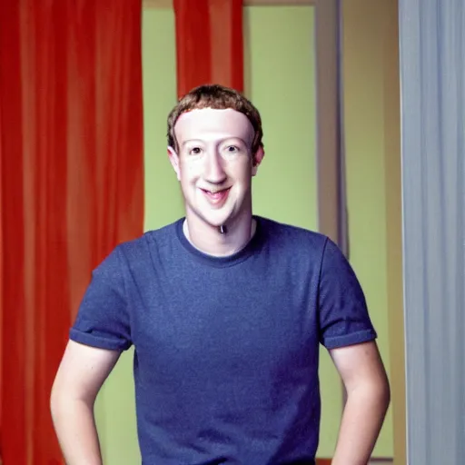 Prompt: Mark Zuckerberg for a 2003 sitcom tv show, Studio Photograph, portrait C 12.0