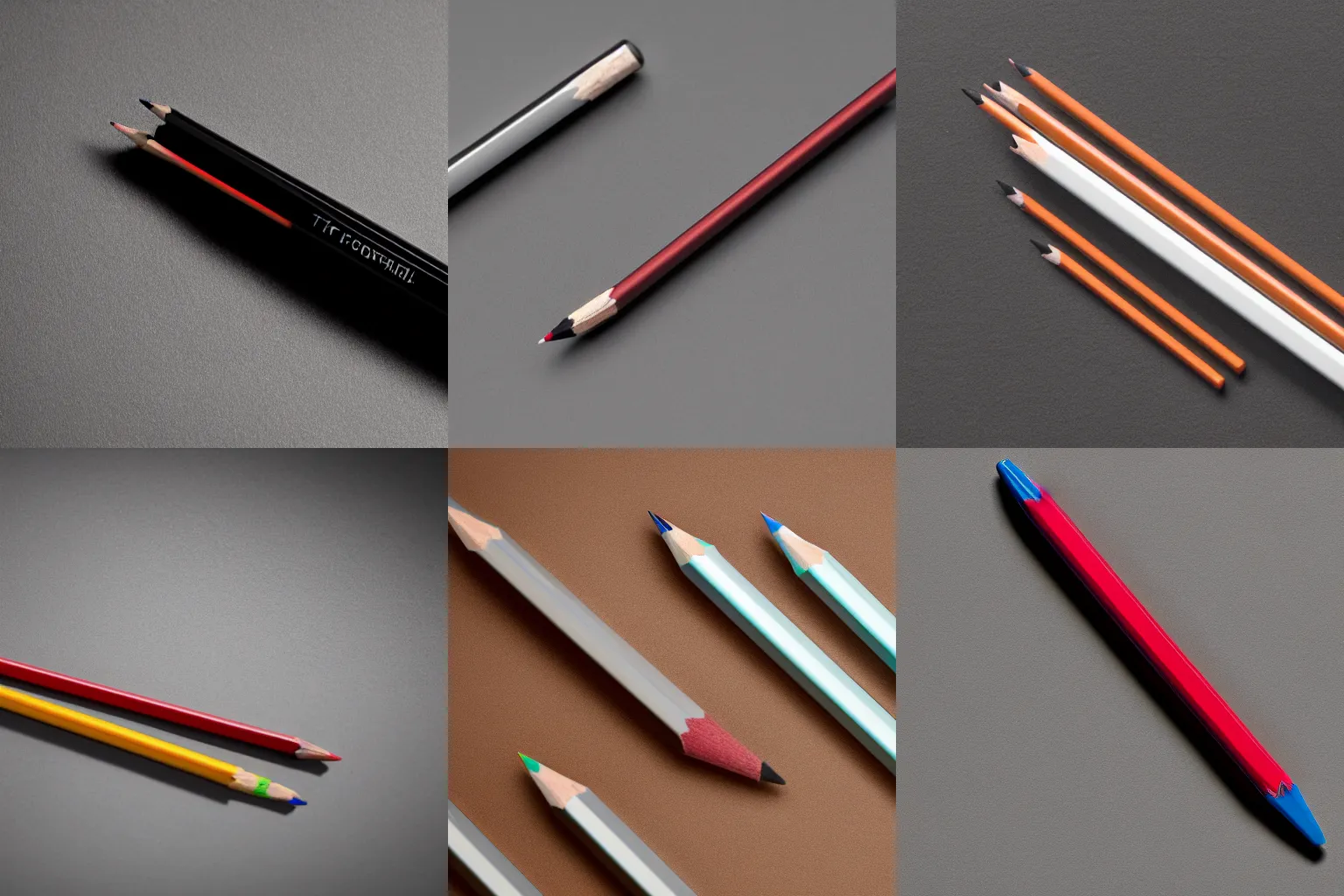 Prompt: photograph of a pencil designed by tesla, product photography, slick design, 8 k