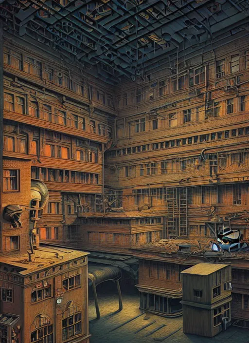 Prompt: hyper detailed 3d render like a Oil painting - the factory by Jacek Yerka, Mariusz Lewandowski, Abstract brush strokes, Houdini Algorithmic Generative Art, Masterpiece, Edward Hopper and James Gilleard, Zdzislaw Beksinski, Mark Ryden, Wolfgang Lettl, hints of Yayoi Kasuma, octane render, 8k