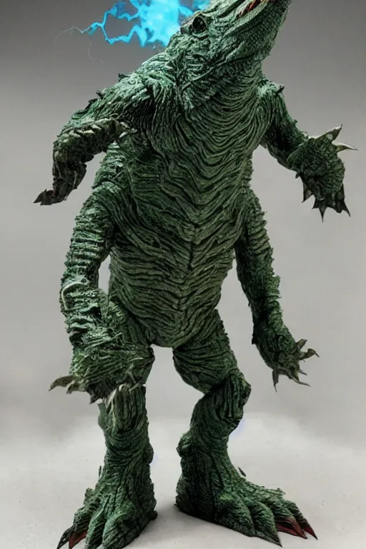 Image similar to radioactive blast kaiju action figure, vintage, 1980s