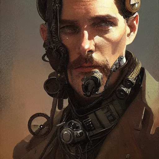 Image similar to Portrait of a steampunk man, science fiction, highly detailed, digital painting, artstation, concept art, illustration, art by Greg Rutkowski and alphonse mucha