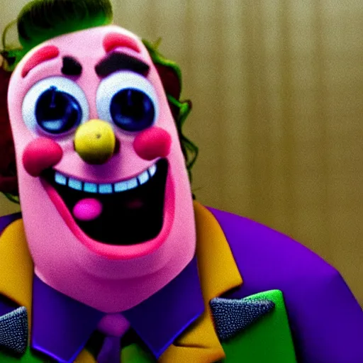 Image similar to film still of Spongebob as joker in the new Joker movie