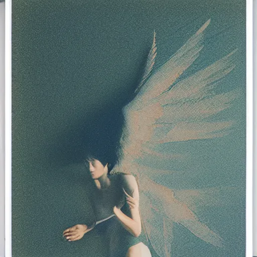 Image similar to seraphim, mixed media, collage, 9 0 s, by rinko kawauchi