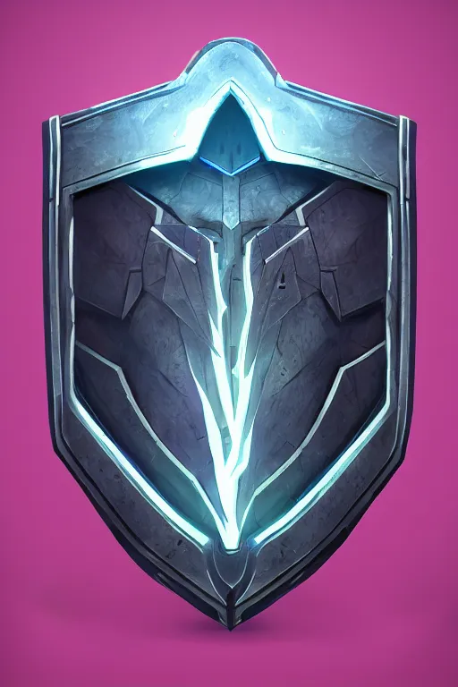 Image similar to shield fantasy epic legends game icon stylized digital illustration radiating a glowing aura global illumination ray tracing hdr fanart arstation by ian pesty and katarzyna da „ bek - chmiel