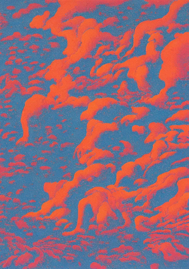 Prompt: a paper blotter tab of LSD acid melting into a surreal psychedelic hallucination, risograph, screenprint by kawase hasui, moebius, Edward Hopper and James Gilleard, Zdzislaw Beksinski, Steven Outram colorful flat surreal design, hd, 8k, artstation
