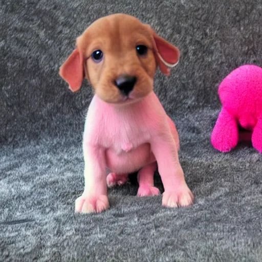 Image similar to an adorable pink puppy