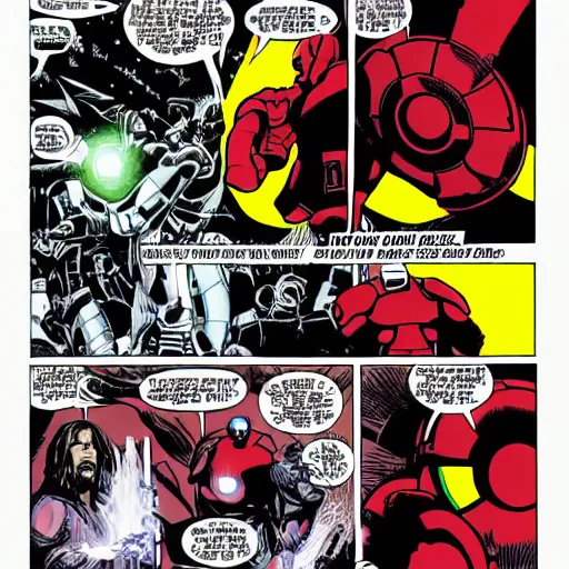 Image similar to Black Sabbath's Iron Man meets Marvel's Iron Man