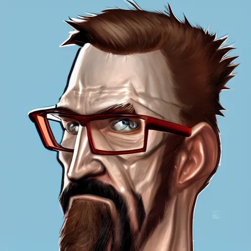 Image similar to Gordon Freeman from Half-Life, gritty, highly detailed, trending on ArtStation