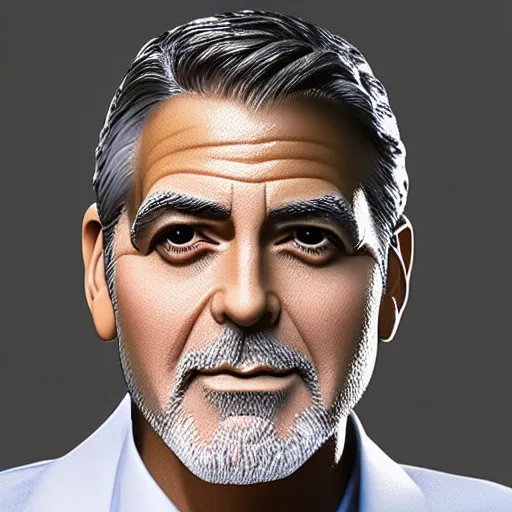 Image similar to george clooney amiibo, product photo, studio lighting