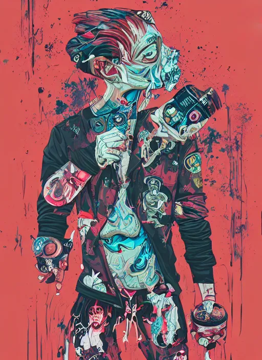 Image similar to zombie full body hiphop streetwear drip, tristan eaton, victo ngai, artgerm, rhads, ross draws