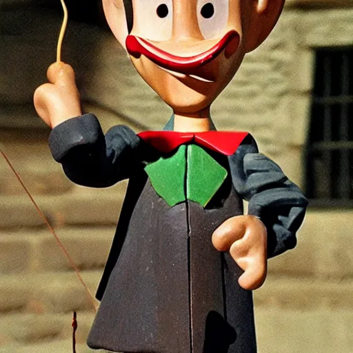 Prompt: pinocchio with long nose