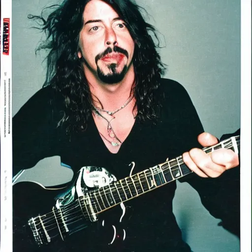 Image similar to 2 1 yo dave grohl 1 9 9 4 rock tour photograph, rollingstone magazine