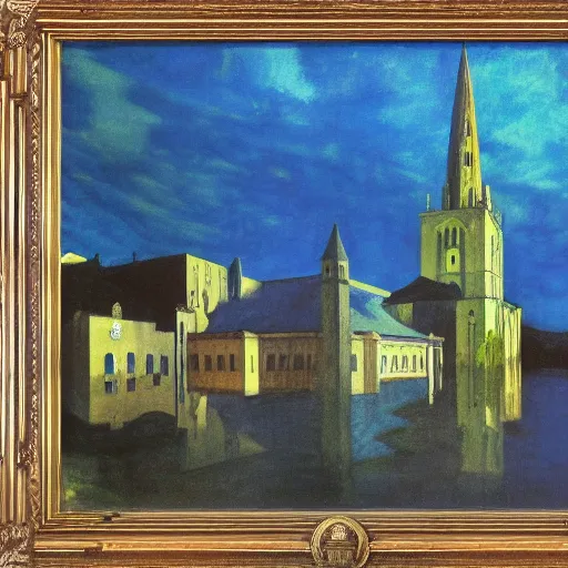 Prompt: a flooded cathedral, film still by edward hopper, by Bosch, by klimt, art noveau, highly detailed, strong lights, liminal, eerie, Bright pastel colors