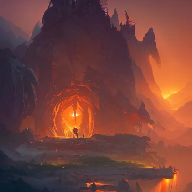 Prompt: fantasy world portal dramatic lighting, cinematic establishing shot, extremely high detail, photorealistic, cinematic lighting behance hd artstation by jesper ejsing, by rhads and makoto shinkai and lois van baarle and ilya kuvshinov and rossdraws