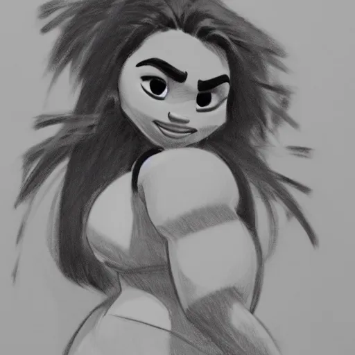 Image similar to moana fusain charcoal sketch artstation deviant art shinkai