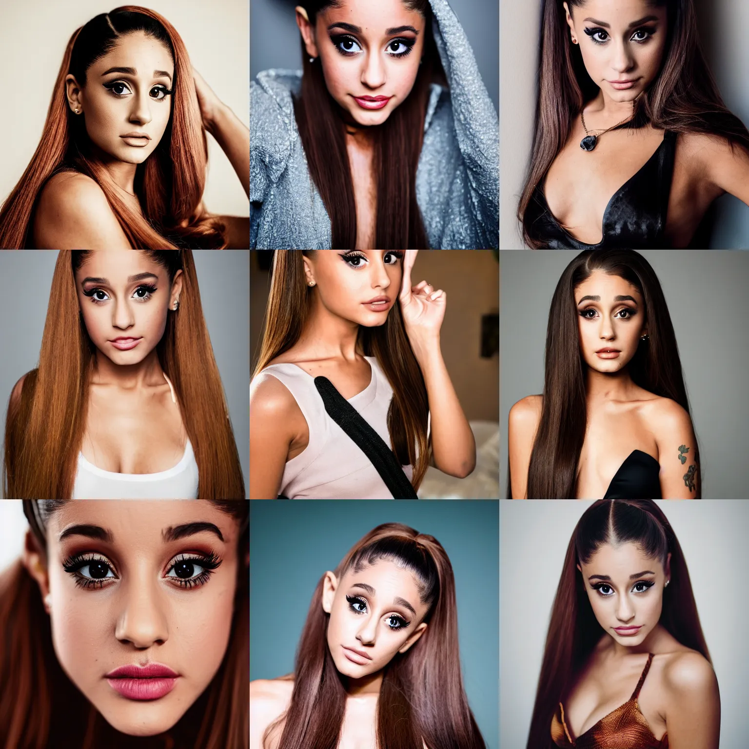 Prompt: Ariana Grande smouldering directed gaze, dramatic lighting, XF IQ4, 150MP, 50mm, f/1.4, ISO 200, 1/160s, natural light