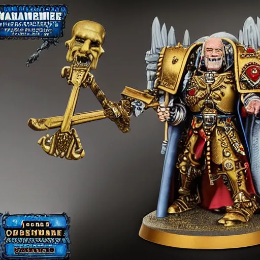 Image similar to joe biden as the emperor of mankind from warhammer 4 0 k, portrait