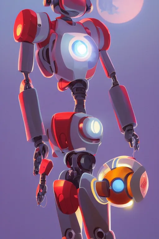 Image similar to metabots medabots medarotto medarot robot minimalist comics, behance hd by jesper ejsing, by rhads, makoto shinkai and lois van baarle, ilya kuvshinov, rossdraws global illumination ray tracing hdr radiating a glowing aura