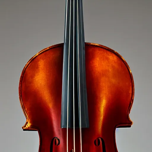 Image similar to studio photograph of a Guadagneri Cello, front view