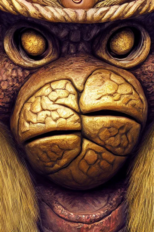 Prompt: a Goron from Zelda oil on canvas, intricate, portrait, 8k highly professionally detailed, HDR, CGsociety