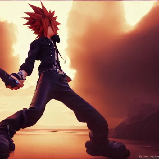 Prompt: photo realistic image of axel from kingdom hearts, stunning 3 d render inspired art by istvan sandorfi and greg rutkowski, power pose, realistic, highly detailed attributes and atmosphere, dim volumetric cinematic lighting,